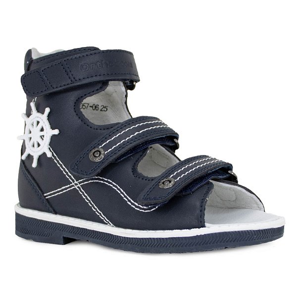Сандали ортопедические Ортобум для мальчиков 71057-06 темно-синий риф.
