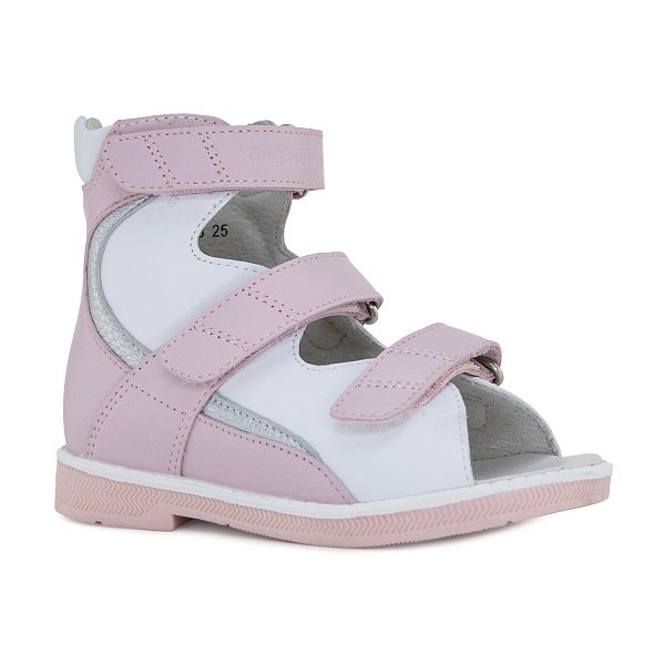 Сандали ортопедические Ортобум для девочек 71597-33 розовый/белый.